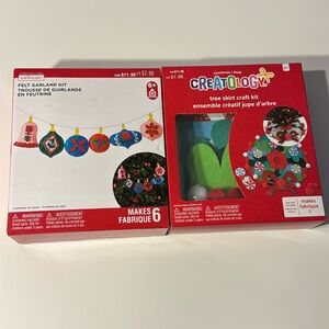 NEW: Creatology Kids Crafts - Felt Garland Kit + Tree Skirt Christmas Craft Kit
